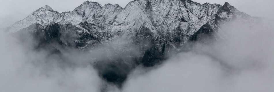 landscape photography of mountains covered in snow