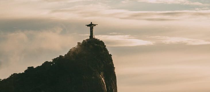 christ statue on hill