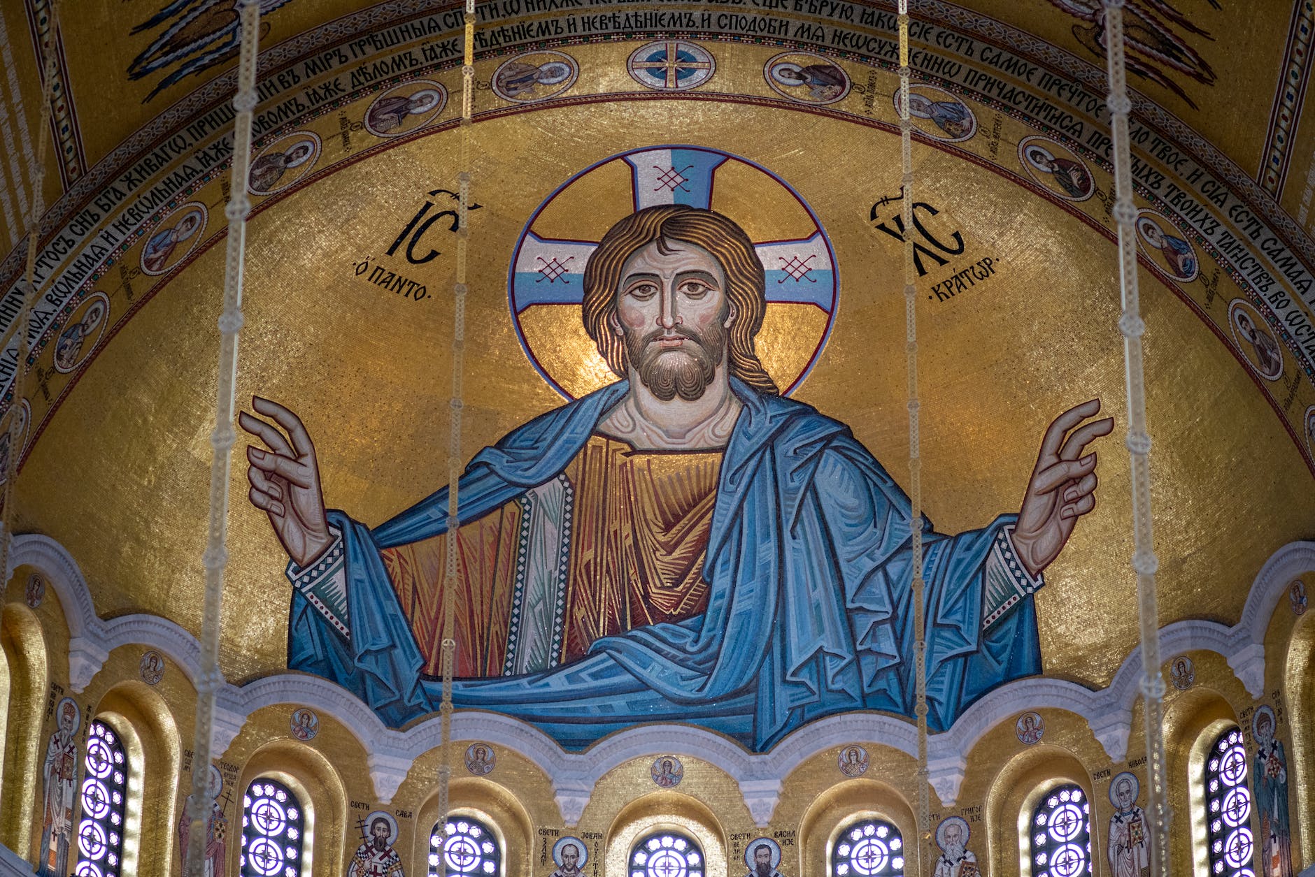 church mosaic of the christ pantocrator